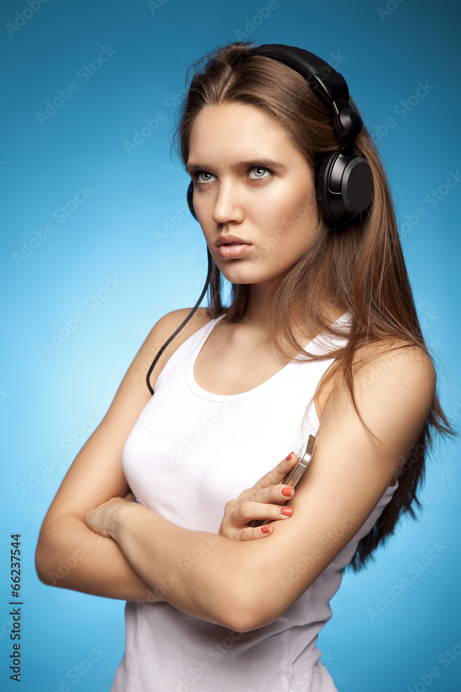Beautiful girl with headphones40