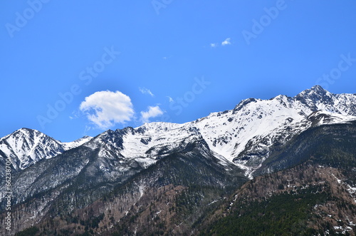 Snow Mountain Range in Yannan, China photo