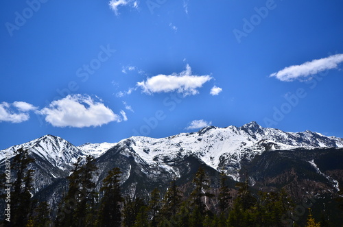 Snow Mountain Range in Yannan, China photo