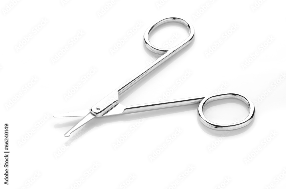nose hair scissors isolated on white background nose hair scissors isolated on white background