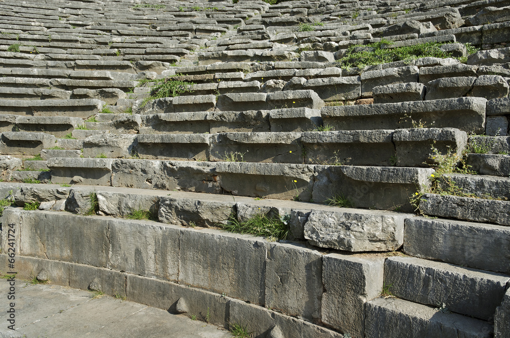 The archaeological ruins of Delphi in Greece The archaeological ruins of Delphi in Greece