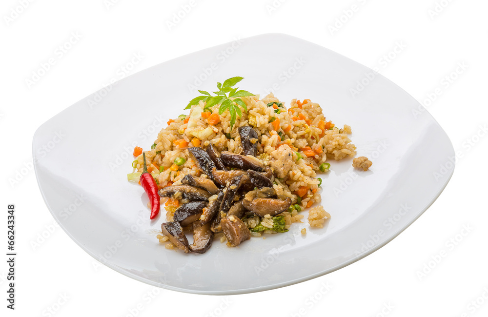 Fried rice with mushrooms Fried rice with mushrooms