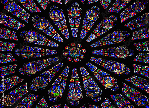 The North Rose window at Notre Dame cathedral