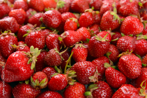 Ripe sweet strawberries close-up