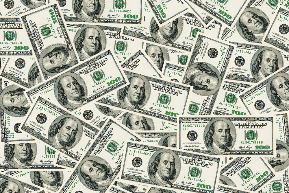 Dollars pile as background Dollars pile as background