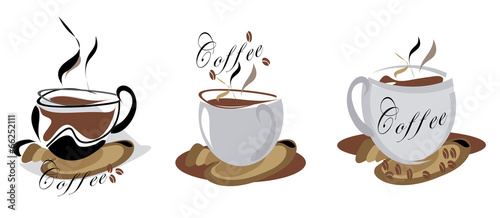 Tree Steamy coffee cup icons