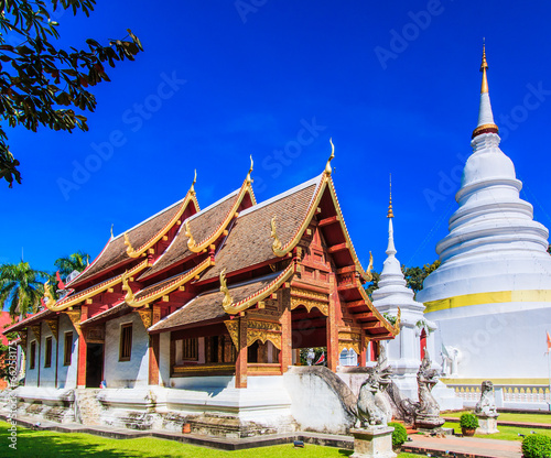 Wat Phra Sing in Chiangmai province of Thailand