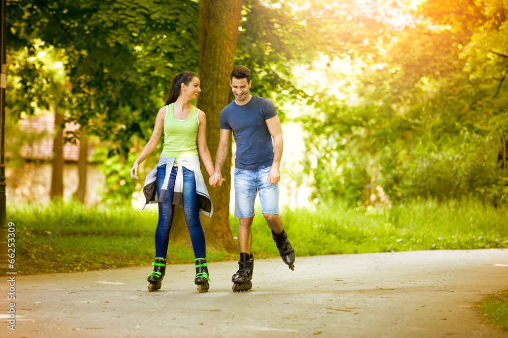 Affectionate couple having leisure recreation Affectionate couple having leisure recreation