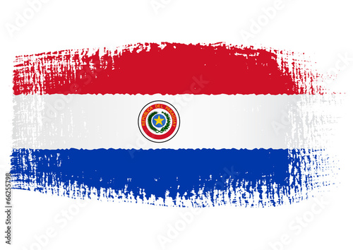 brushstroke flag Paraguay