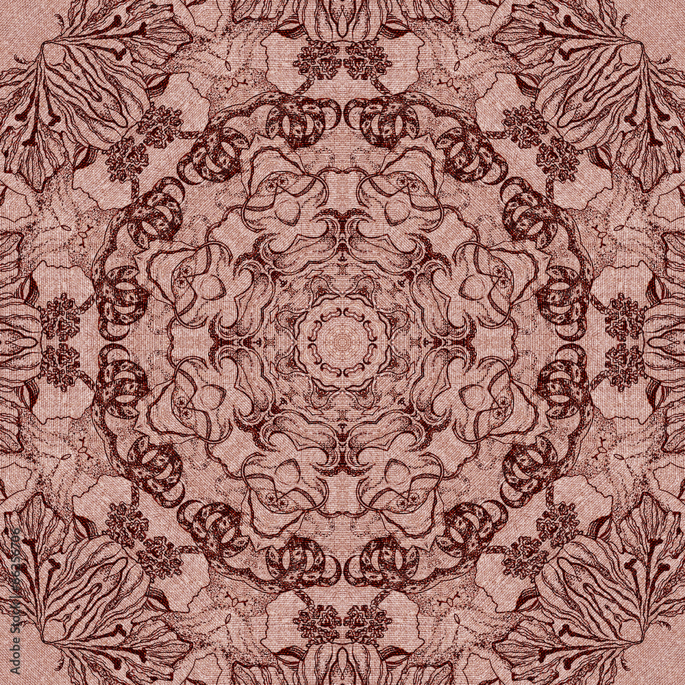 Seamless graphic pattern on canvas