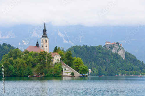 The Lake Bled and Julian Alps in Slovenia © Scirocco340