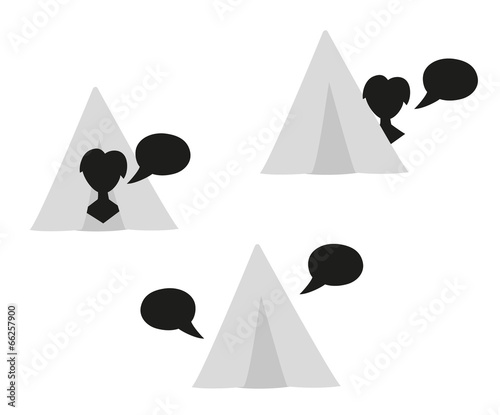 silhouette speak bubble