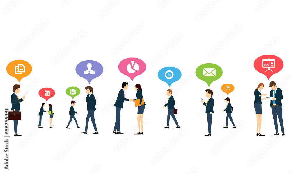 Business People on White background Business People on White background