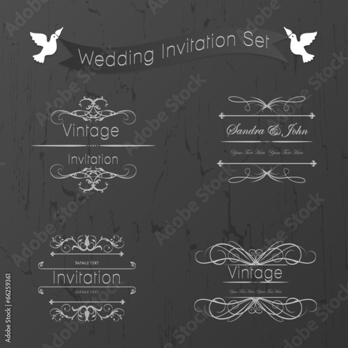 Wedding Vintage Invitation Collection