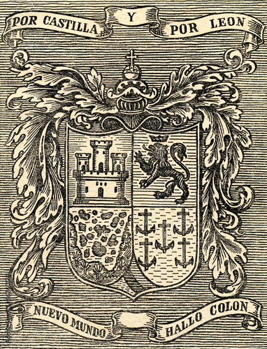 Obraz na płótnie Columbus coat of arms w salonie