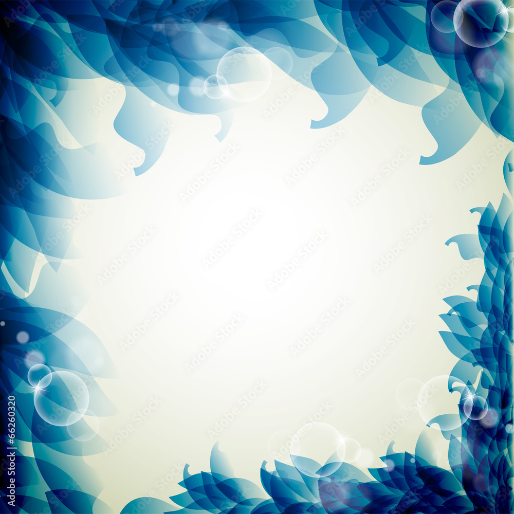 Abstract artistic Background with blue floral element Abstract artistic Background with blue floral element