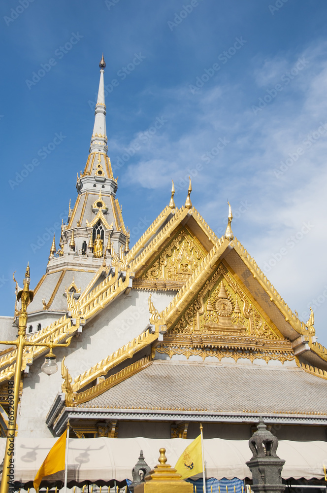 Thai Buddhist marble temple.
