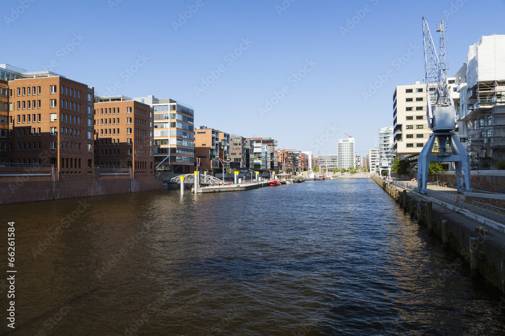 Hafencity Sandtorhafen in Hamburg, Germany