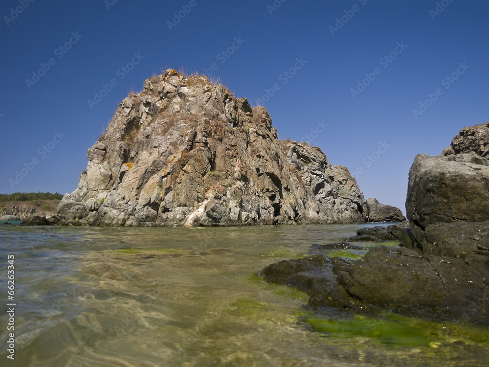 Beautiful cliffs near the Silistar beach in Bulgaria