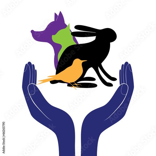 pet protection sign vector
