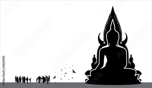 Silhouette of Thai Buddha