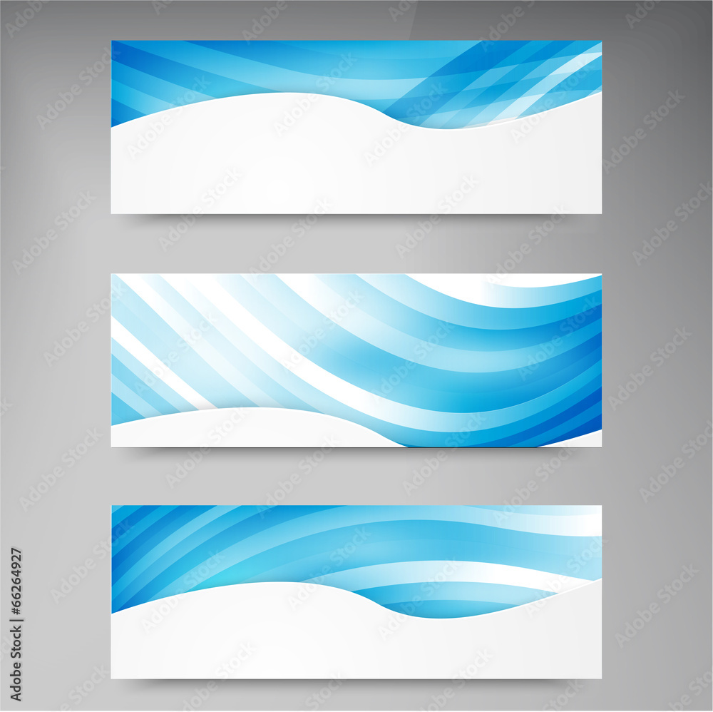 Set of modern vector banners with