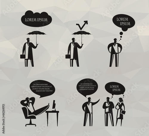 Businessmen icons. Vector format