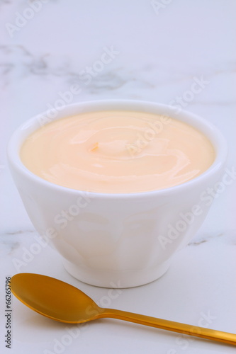 Fresh peach yogurt