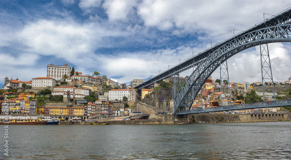 Panorama of Porto with Luis I Bridge, Portugal