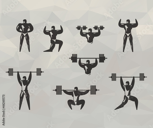 Gym icons. Vector format