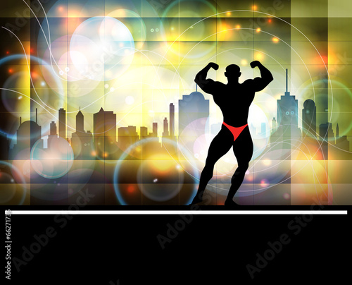 Bodybuilding. Vector illustration