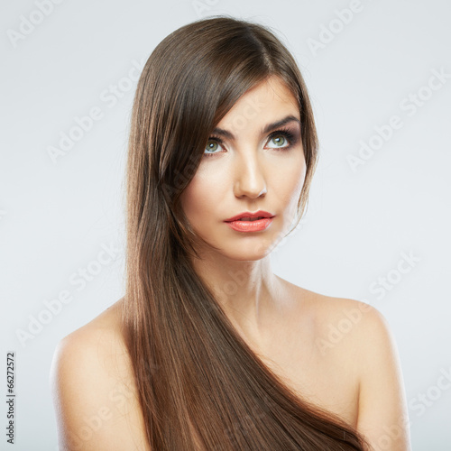 Hair style fashion woman portrait.