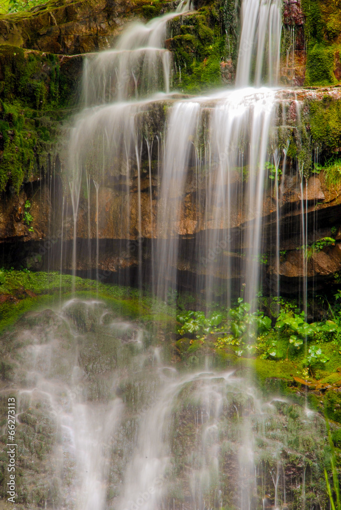 waterfall in a mountain stream
