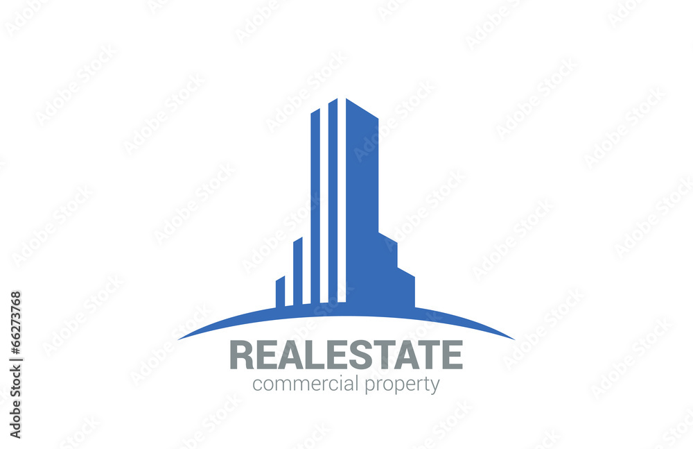 Commercial Property Real Estate vector logo design