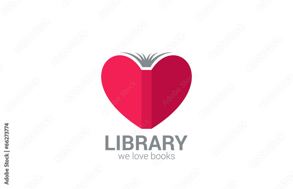 Book Store vector logo design. Creative library concept