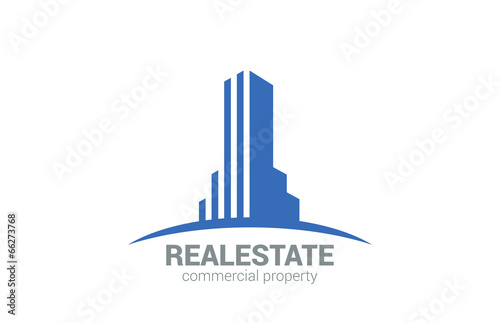 Commercial Property Real Estate vector logo design