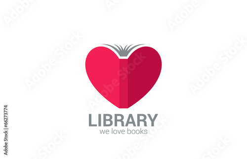 Book Store vector logo design. Creative library concept