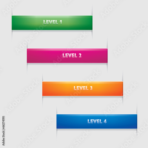 colorful labels, web design elements