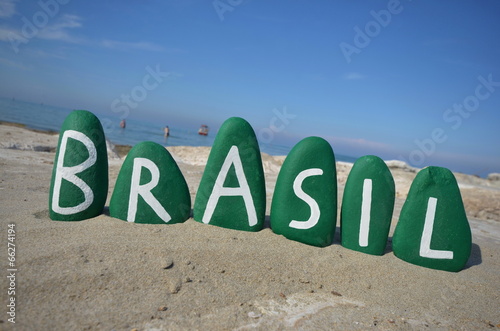 Brasil, souvenir on green stones