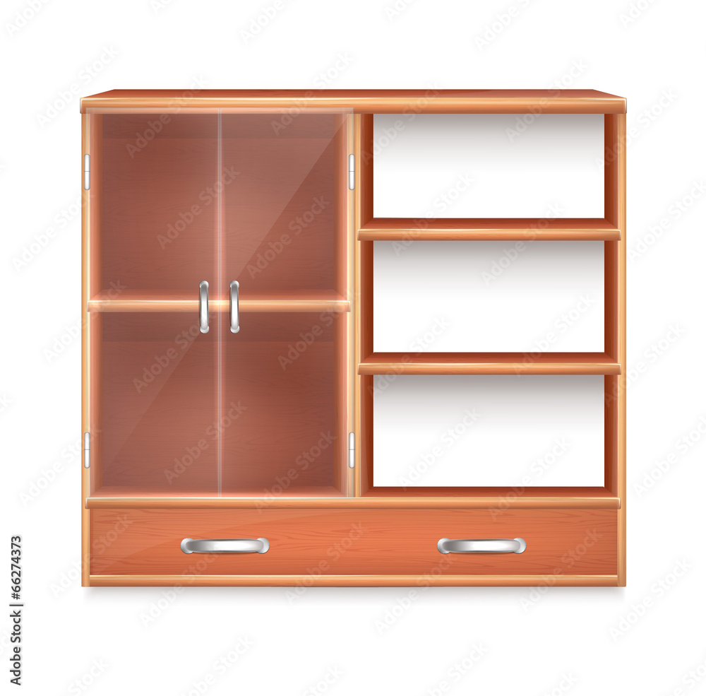 Isolated Realistic Vector Wall Cupboard Isolated Realistic Vector Wall Cupboard