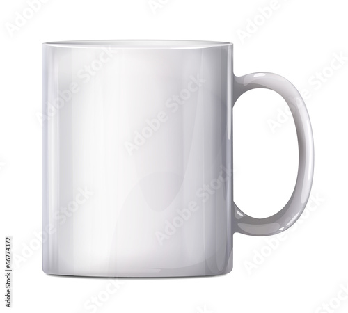 Isolated Vector Realistic White Big Mug