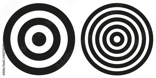 Two simple bullseye targets photo