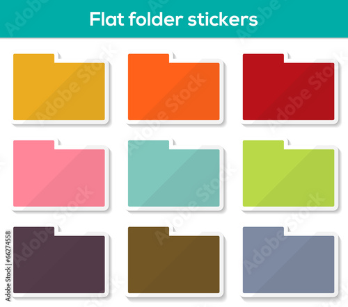 Flat folder stickers