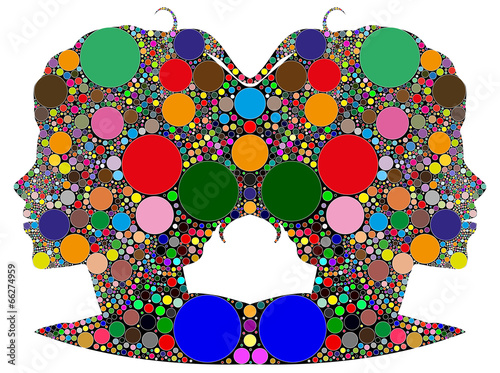 gemelli,segno zodiacale composto da colori