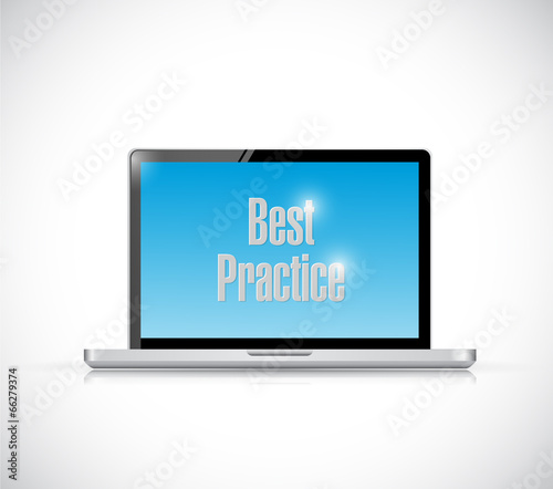 best practice computer message illustration