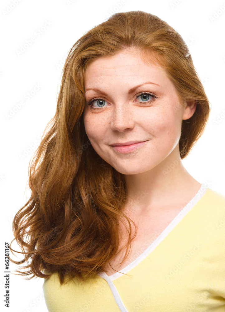 Portrait of a young cheerful woman Portrait of a young cheerful woman
