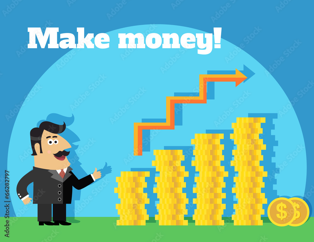 Business life make money concept Business life make money concept