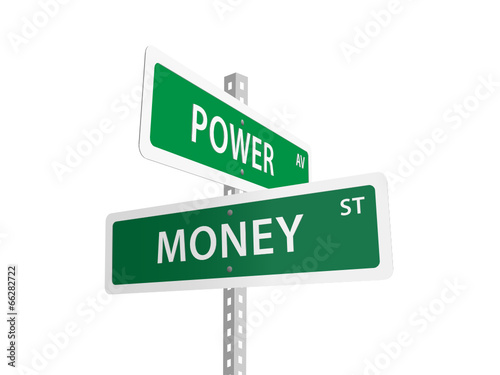 POWER & MONEY signposts