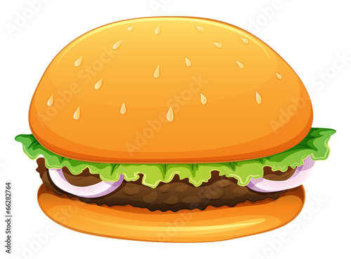 A big hamburger