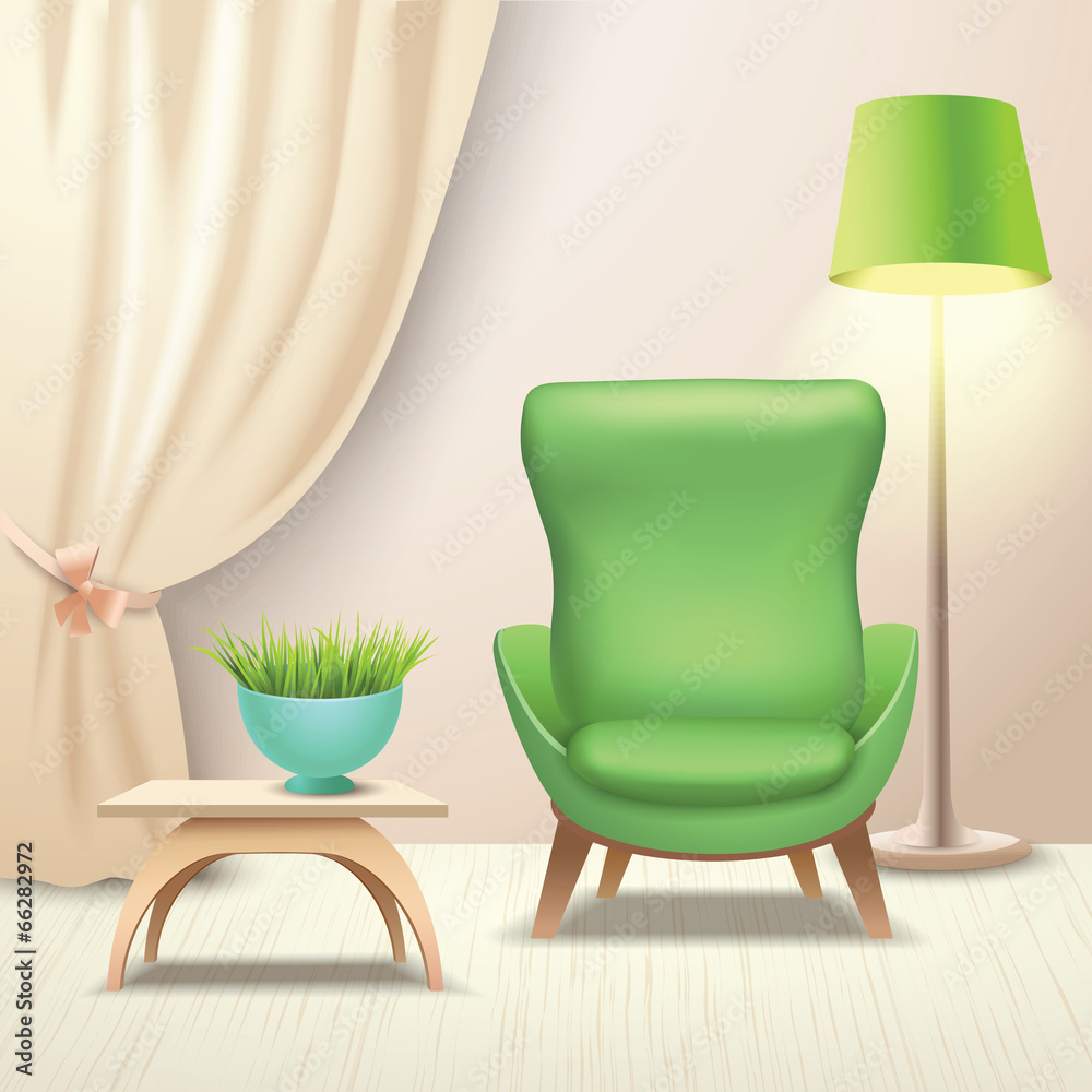 Fototapeta premium Interior design armchair